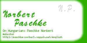 norbert paschke business card